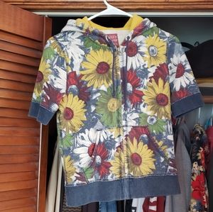 Y2k lucky brand short sleeve hoody